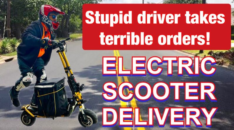 Idiot chasing TOP DASHER as the business struggles ELECTRIC SCOOTER Wolf King GT Doordash Ubereats